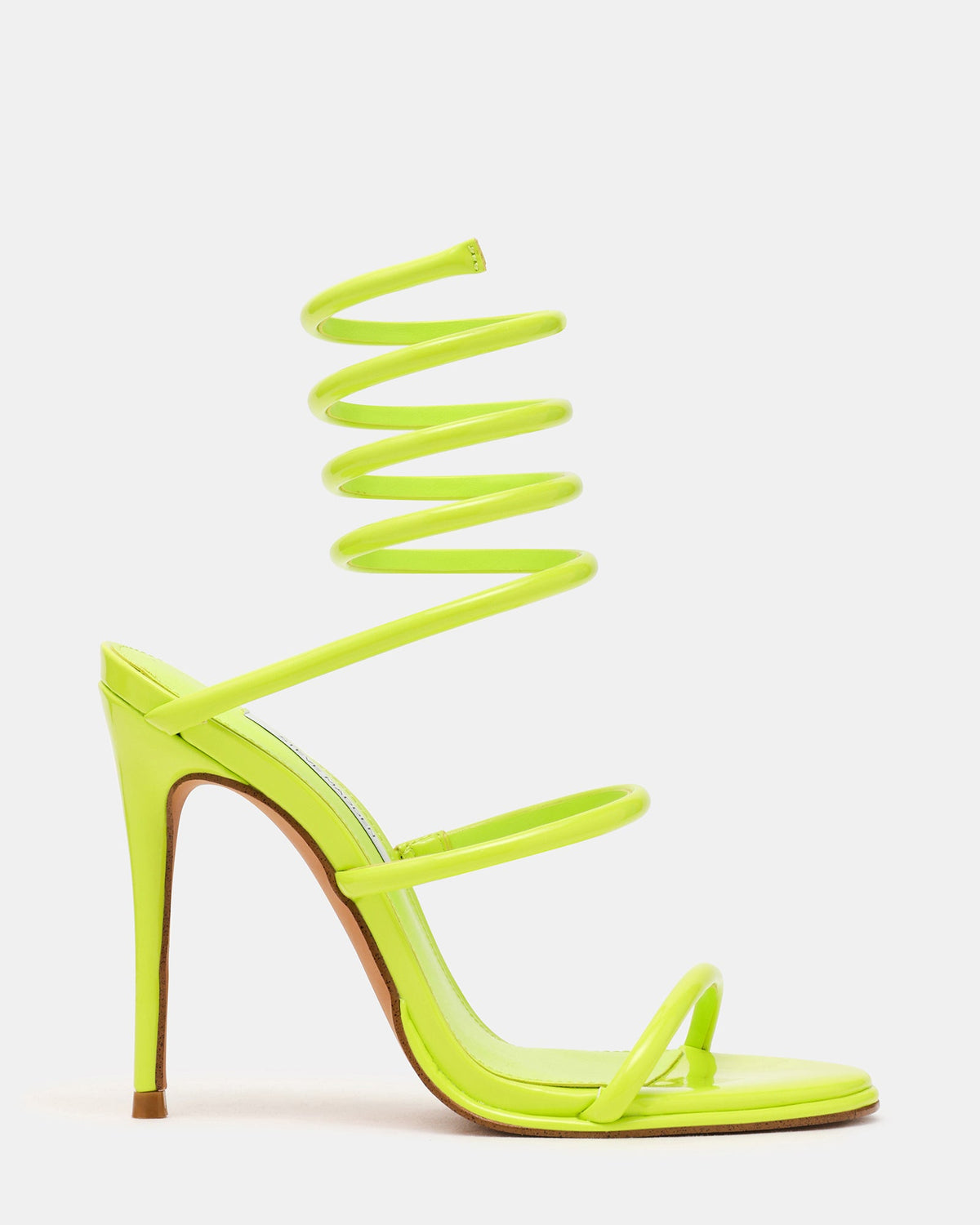EXOTICA Lime Patent Strappy Stiletto Women's Heel | Steve Madden