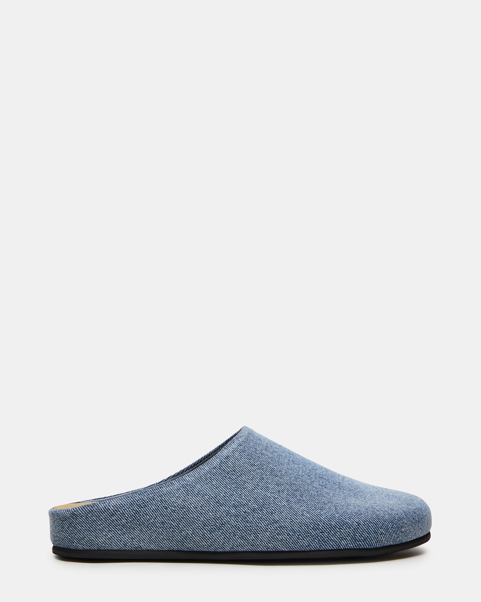 FERN Denim Mule Slip-On Round-Toe Women's Flat | Steve Madden