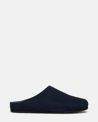 FERN Navy Suede Mule Slip-On Round-Toe Women's Flat | Steve Madden