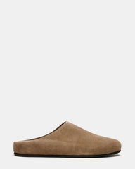FERN Taupe Suede Mule Slip-On Round-Toe Women's Flat | Steve Madden