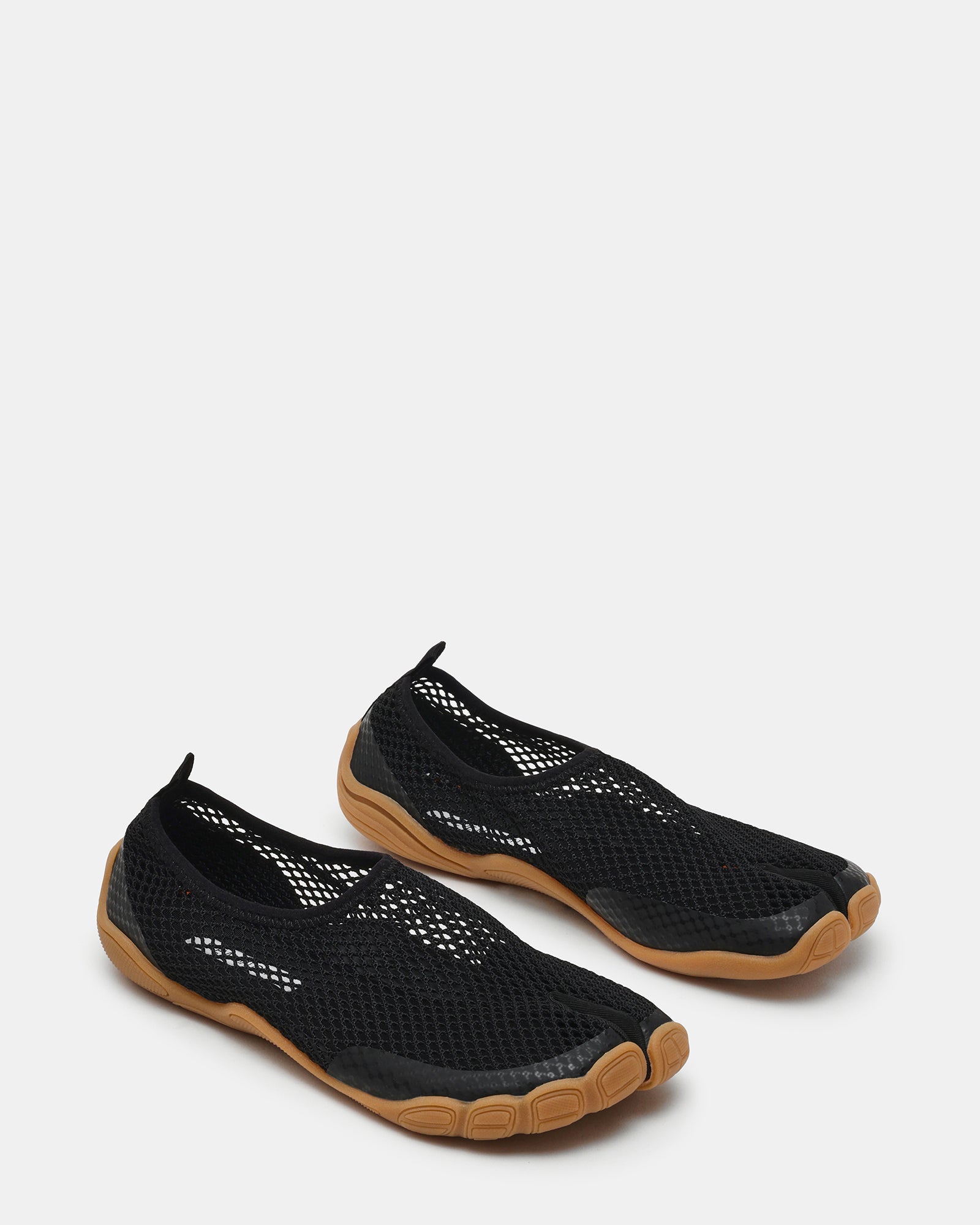 FRANKIE Black Mesh Split-Toe Tabi Sneakerina Women's Ballet Sneaker | Steve Madden