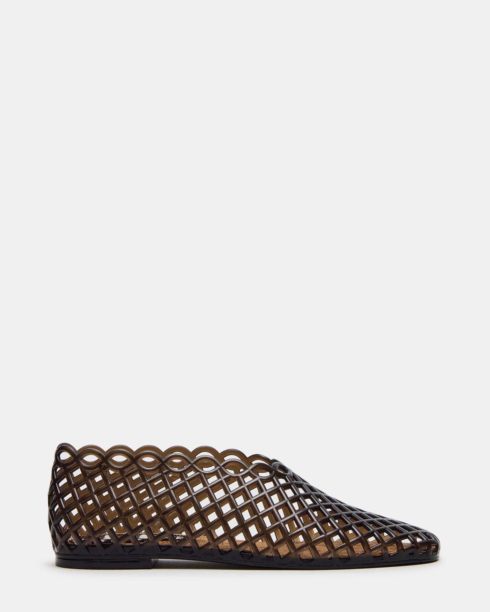 GROVE Black Square-Toe Jelly Women's Mesh Ballet Flat | Steve Madden