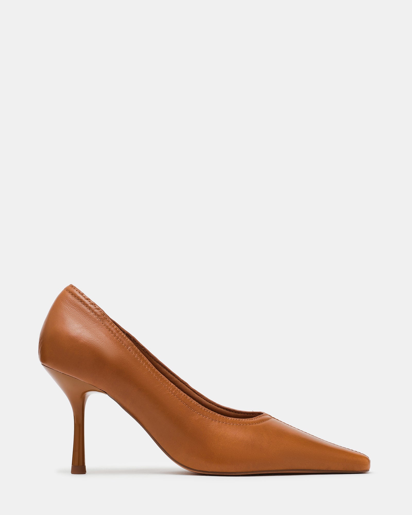 HEXX Tan Leather Pointed-Toe Pump Women's Heel | Steve Madden