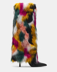 ICON Multi Pointed-Toe Faux Fur Knee-High Stiletto Women's Boot | Steve Madden