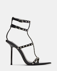 INA Black Multi Rhinestones Strappy Heel | Women's Heels | Steve Madden
