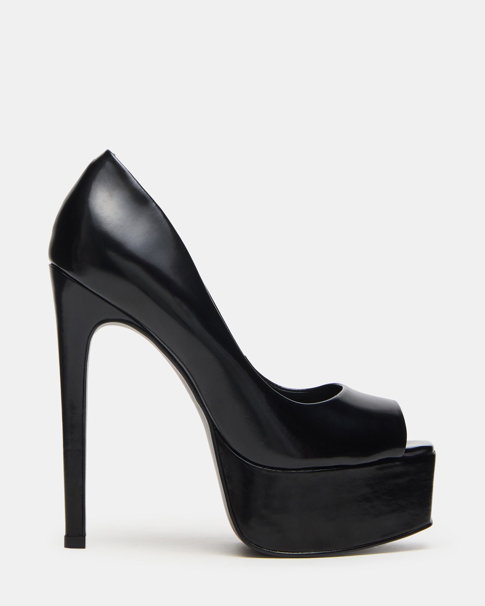 IVES Black Box Platform Square-Toe Stiletto Women's Heel | Steve Madden