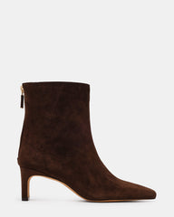 JAMIYAH Brown Suede Square-Toe Women's Ankle Boot | Steve Madden