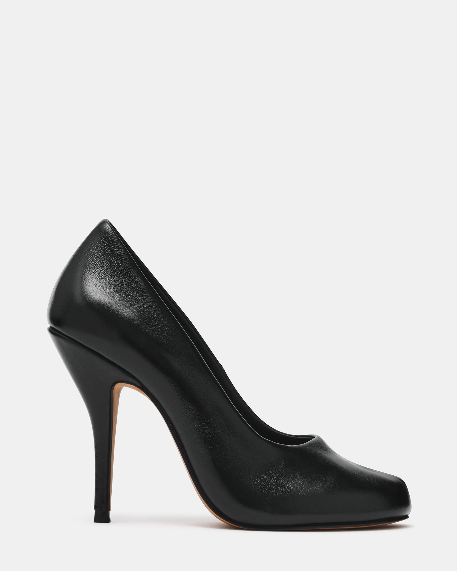 JULIETTE Black Leather Split Toe Tabi Women's Heels | Steve Madden