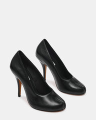 JULIETTE Black Leather Split Toe Tabi Women's Heels | Steve Madden