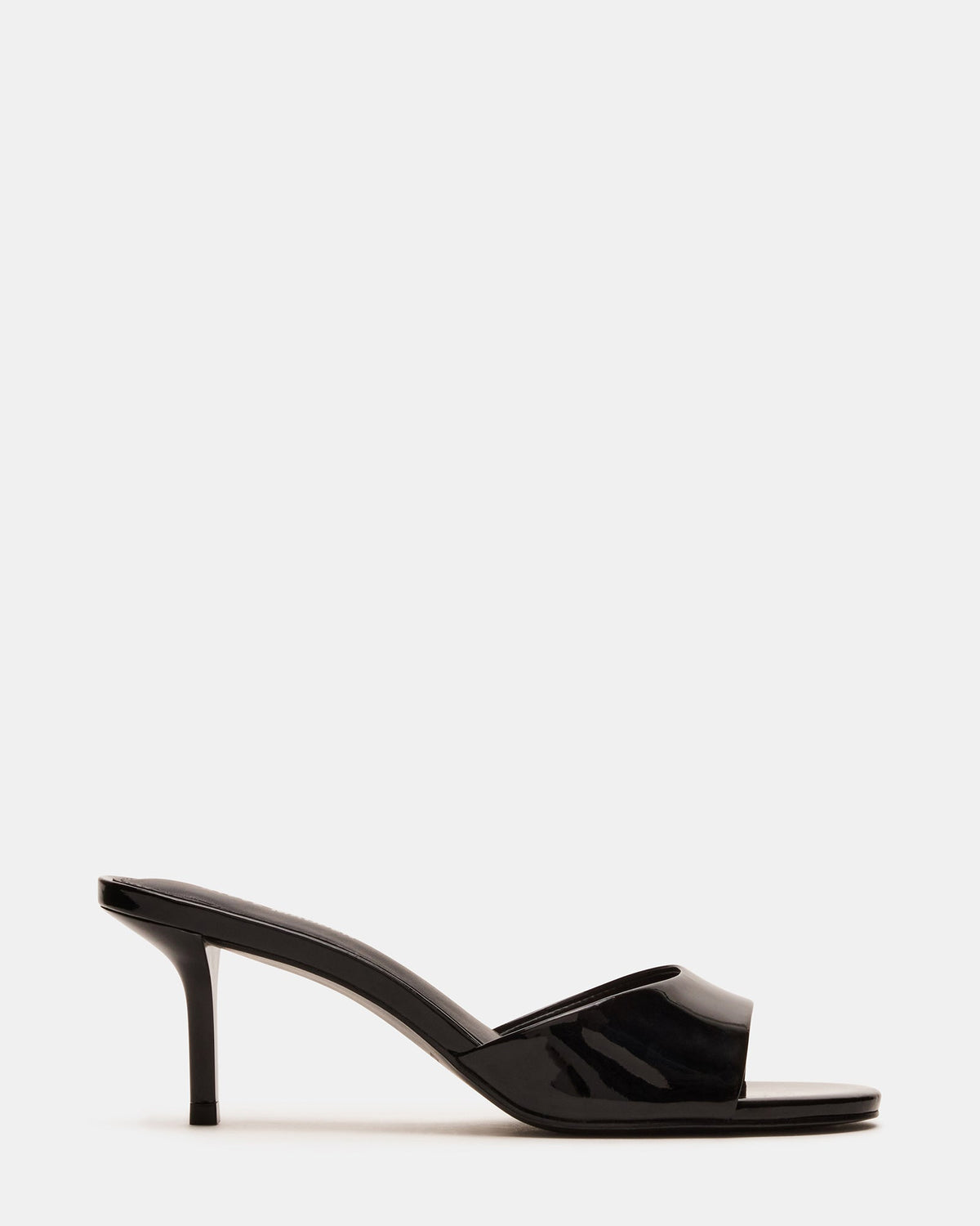 KENDRIX Black Leather Women's Mule Heel | Steve Madden