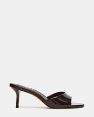 KENDRIX Brown Leather Women's Mule Heel | Steve Madden