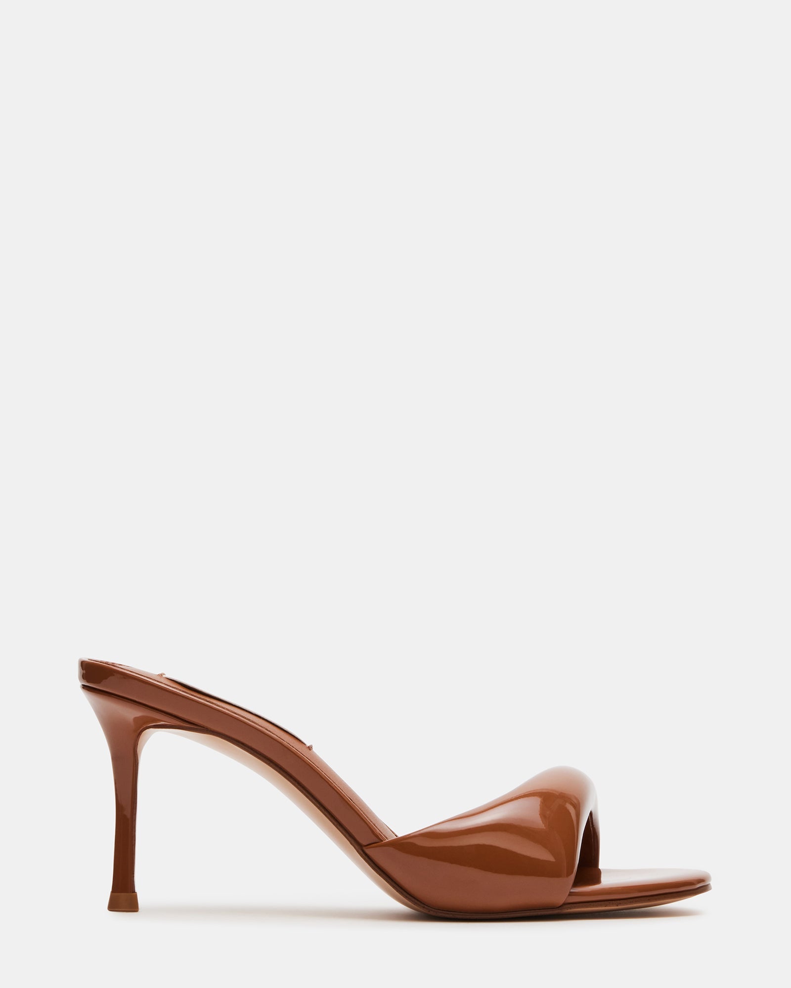 KIERAN Camel Patent Mule Heel | Women's Heels | Steve Madden