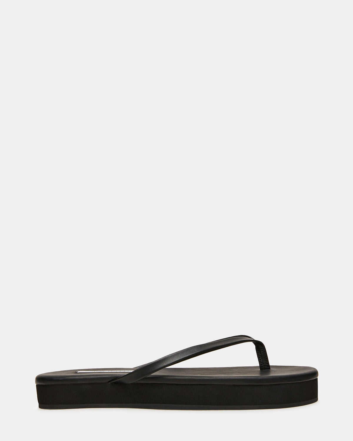 KIORA Black Leather Platform Thong Women's Sandal | Steve Madden