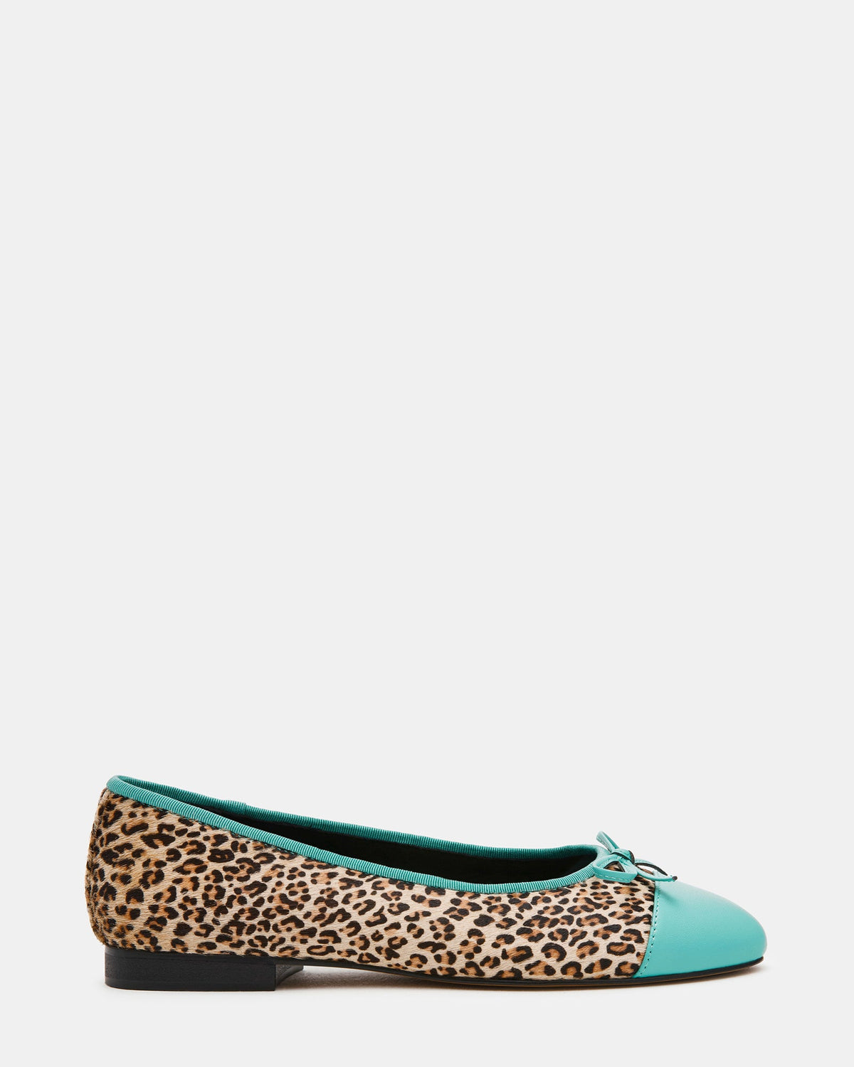 KIT Teal/Leopard Cap-Toe Women's Ballet Flat | Steve Madden