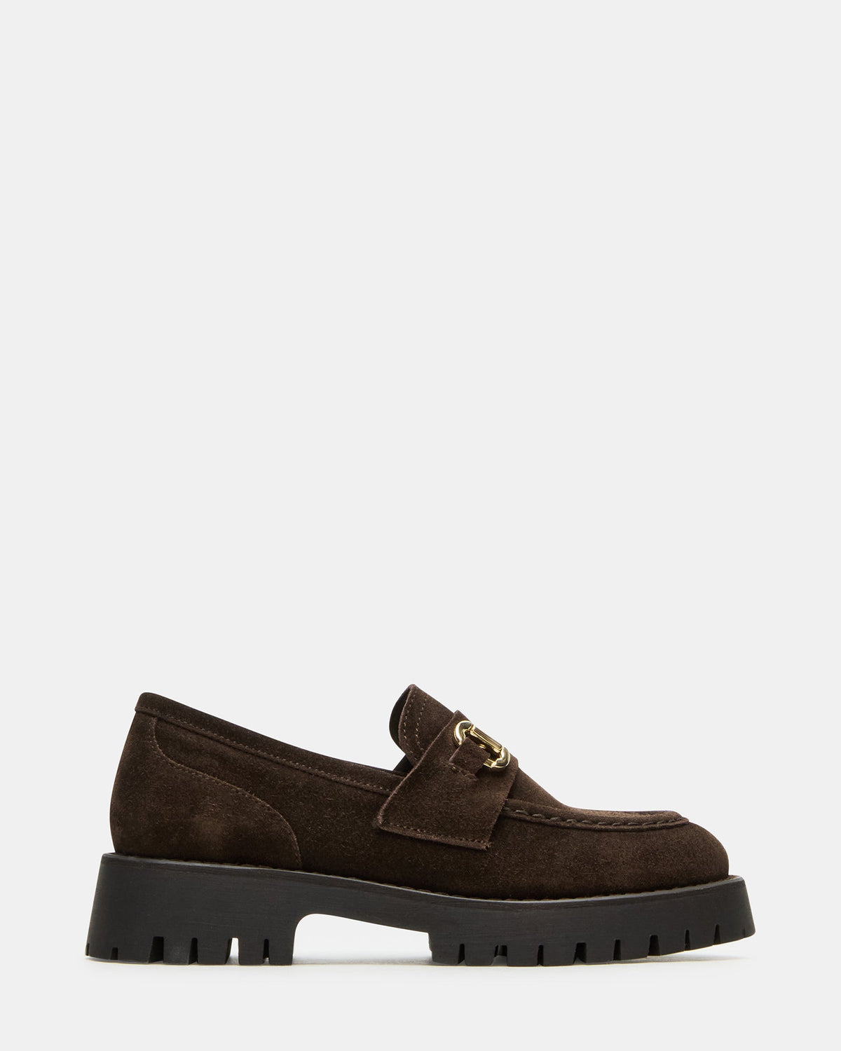 LANDO Brown Suede Lug Women's Loafer | Steve Madden