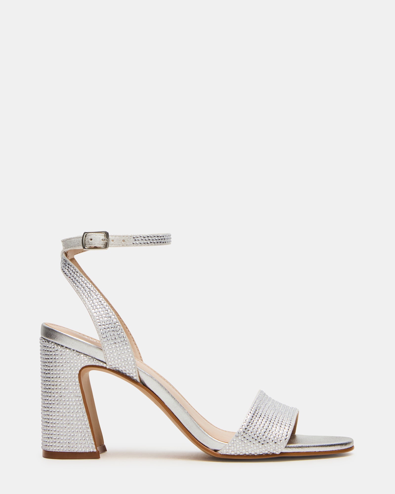 LARAH Rhinestone Rounded Toe Block Heel Women's Heel | Steve Madden