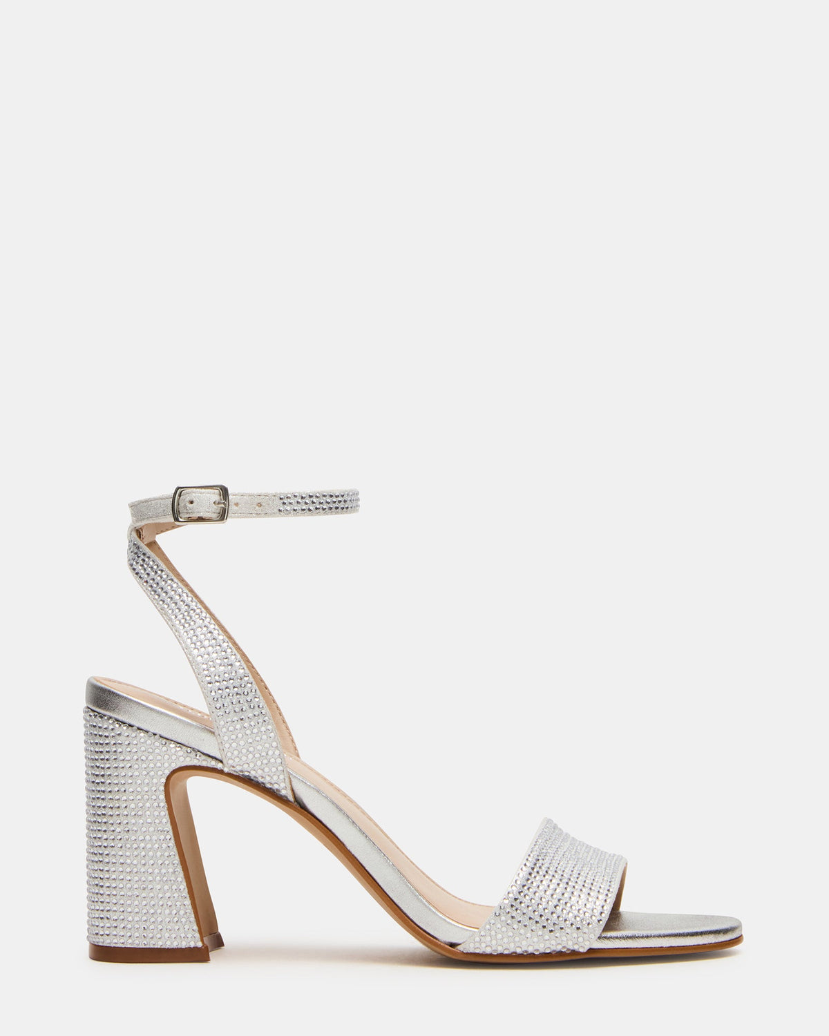 LARAH Rhinestone Rounded Toe Block Heel Women's Heel | Steve Madden