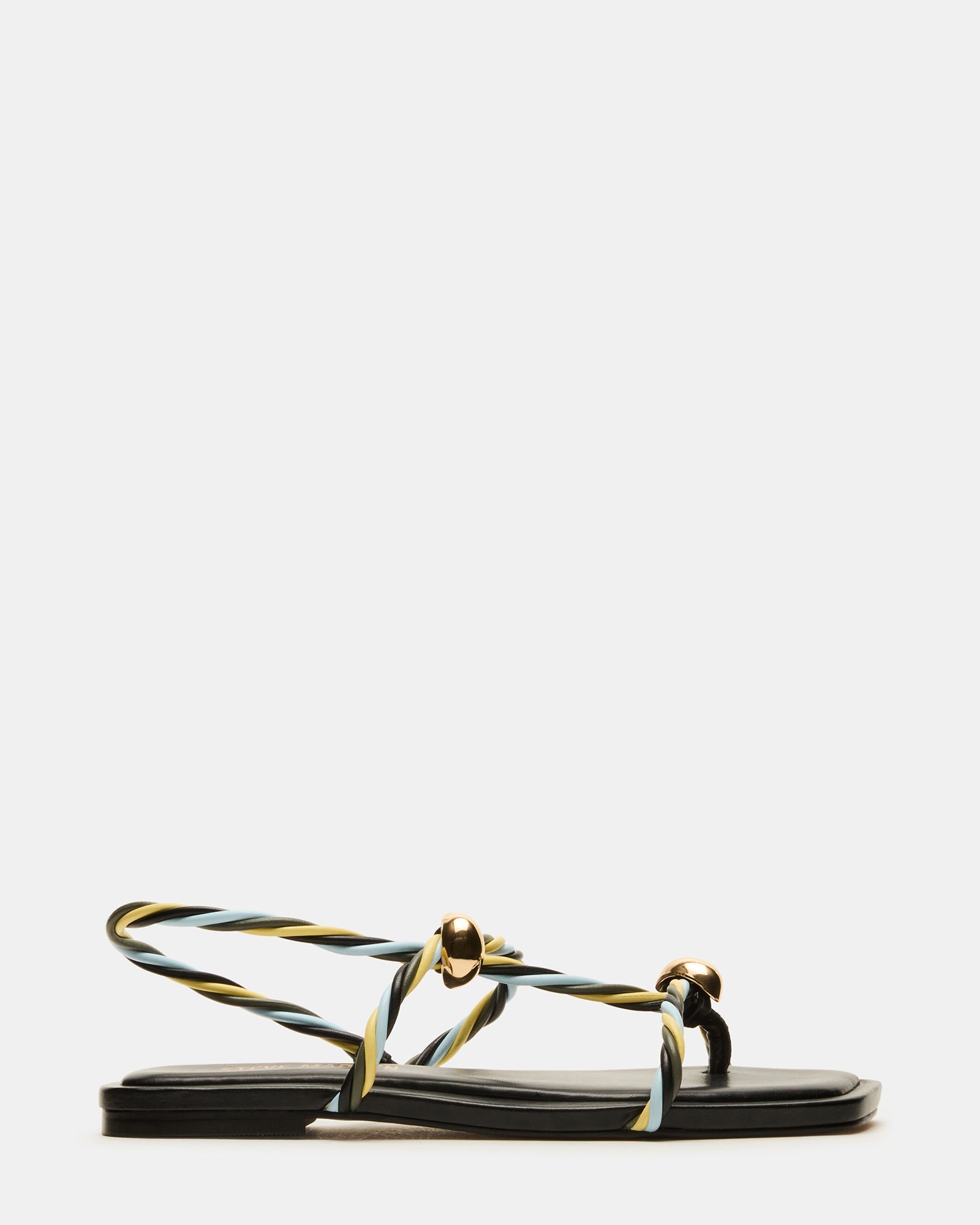 LOCO Black Multi Women's Strappy Square Toe Sandal | Steve Madden
