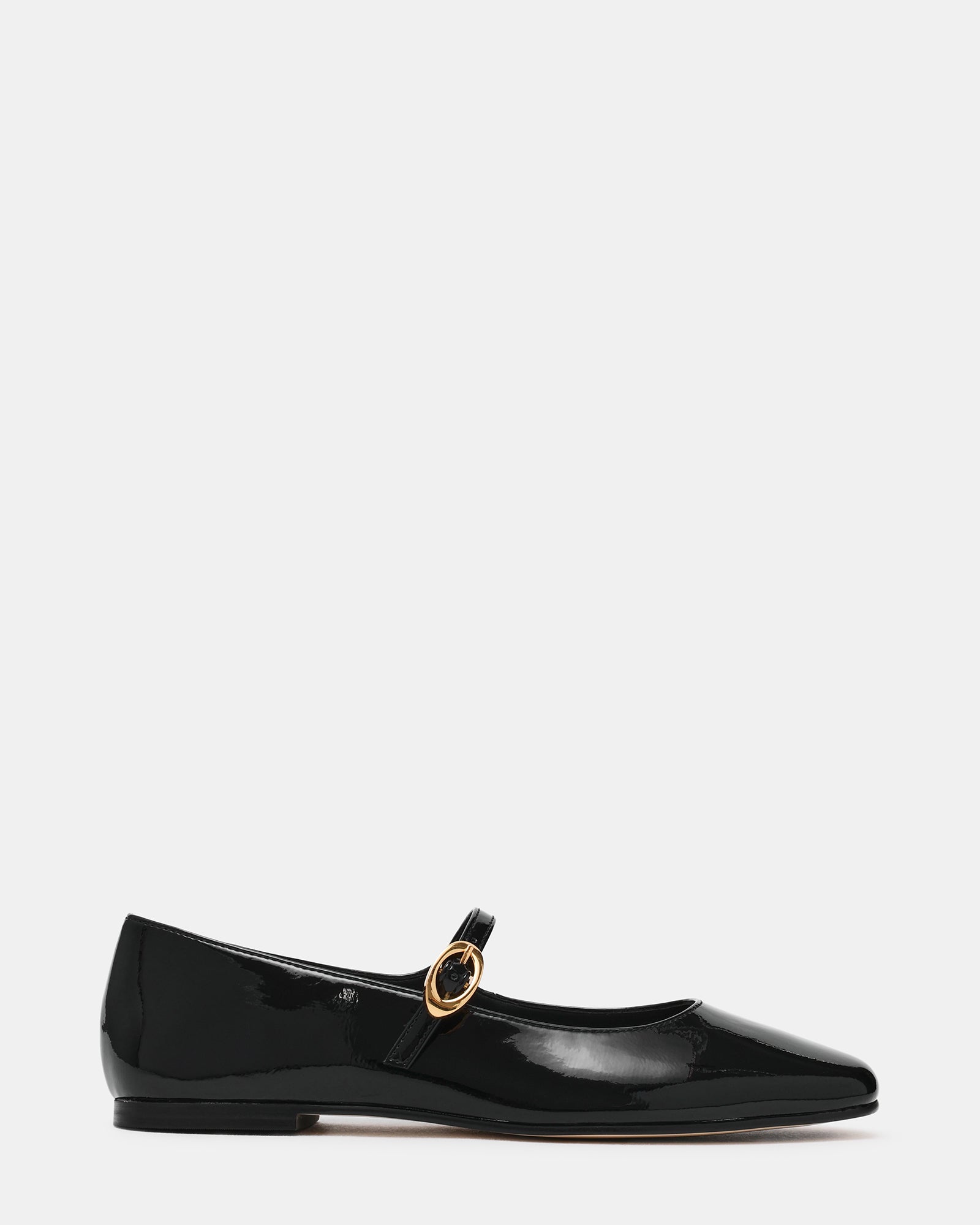 LOLLI Black Patent Mary Jane Ballet Women's Flat | Steve Madden