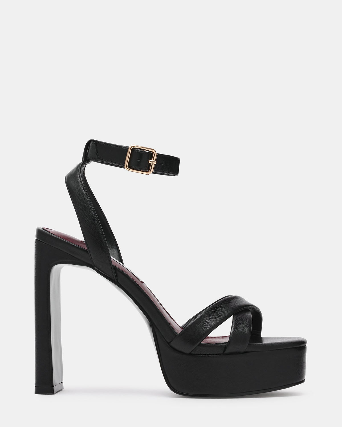 LOREN Black Multi Platform Square-Toe Women's Block Heel | Steve Madden