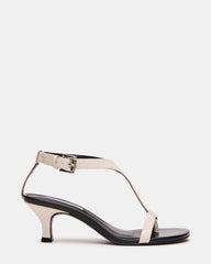 LUNI White Multi Thong T-Strap Women's Kitten Heel | Steve Madden