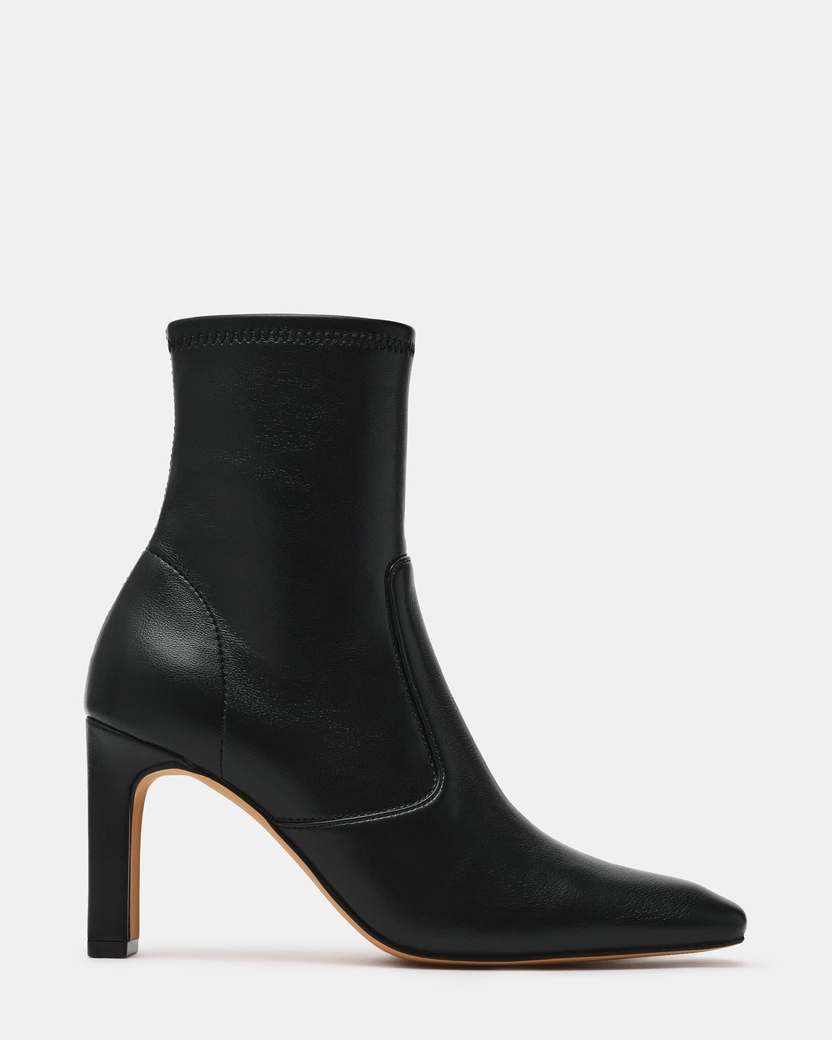 LYRICA Black Square-Toe Block Heel Women's Ankle Boot | Steve Madden