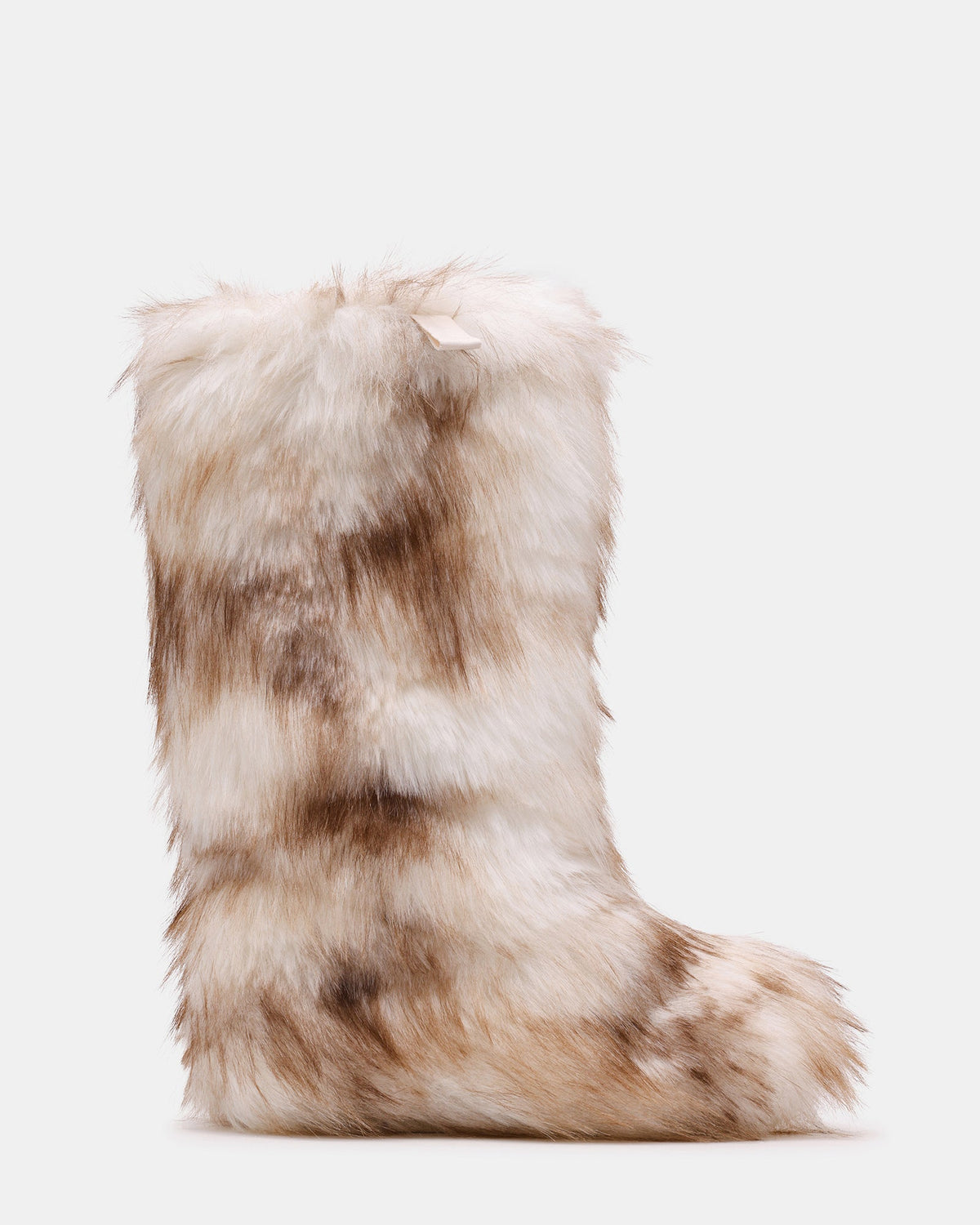 MALLOW Off White Multi Faux Fur Knee-High Women's Boot | Steve Madden