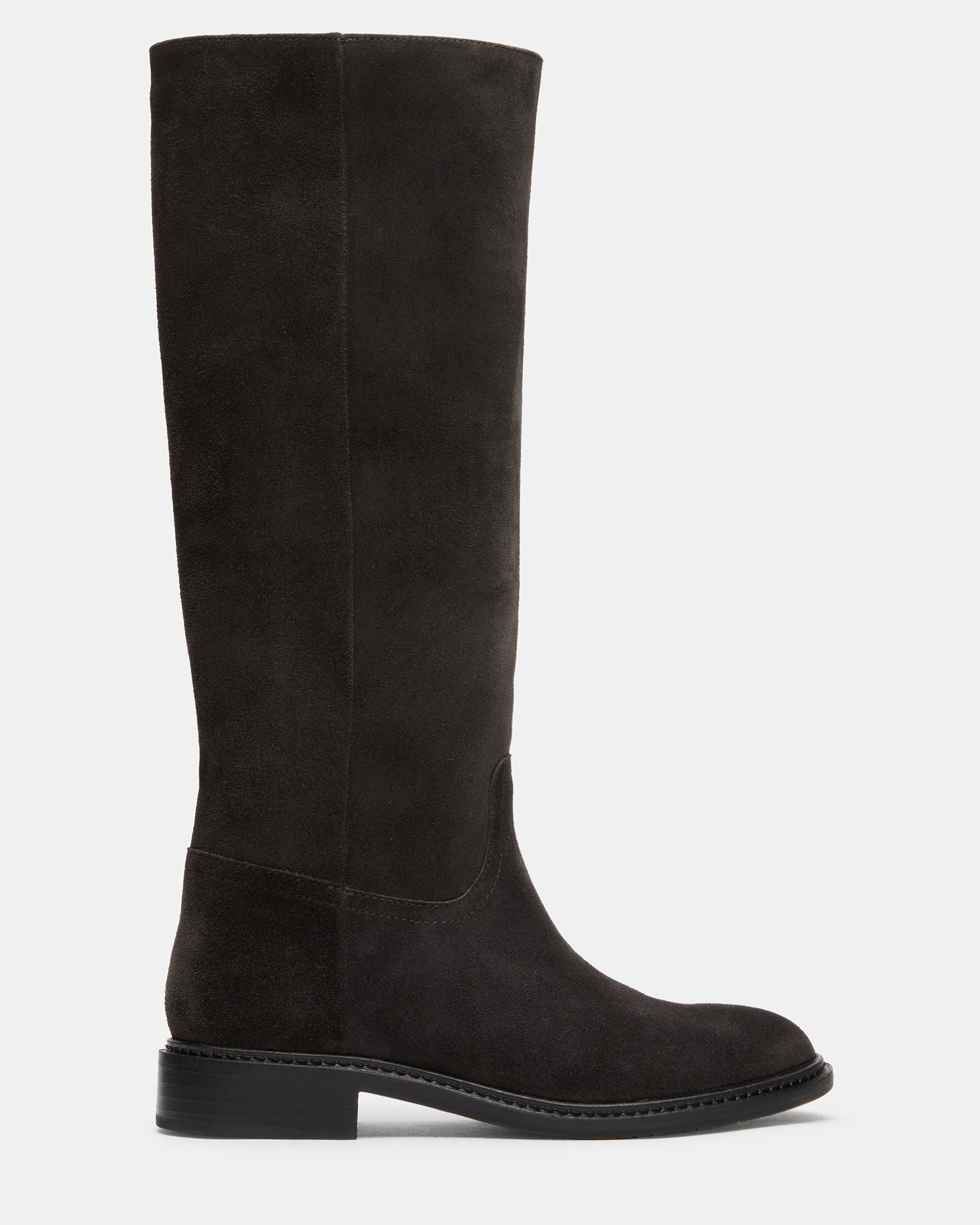 MARNA Dark Grey Suede Knee-High Women's Riding Boot | Steve Madden