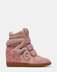 MAVIS Pink Multi High-Top Velcro Women's Wedge Sneaker | Steve Madden