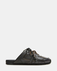 MAYSA Black Distressed Women's Low-Top Slip-On Mule Sneakers | Steve Madden