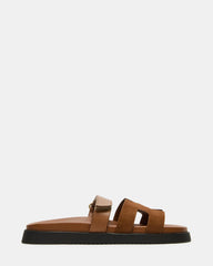 MAYVEN Camel Suede Flatform Slide Women's Sandal | Steve Madden
