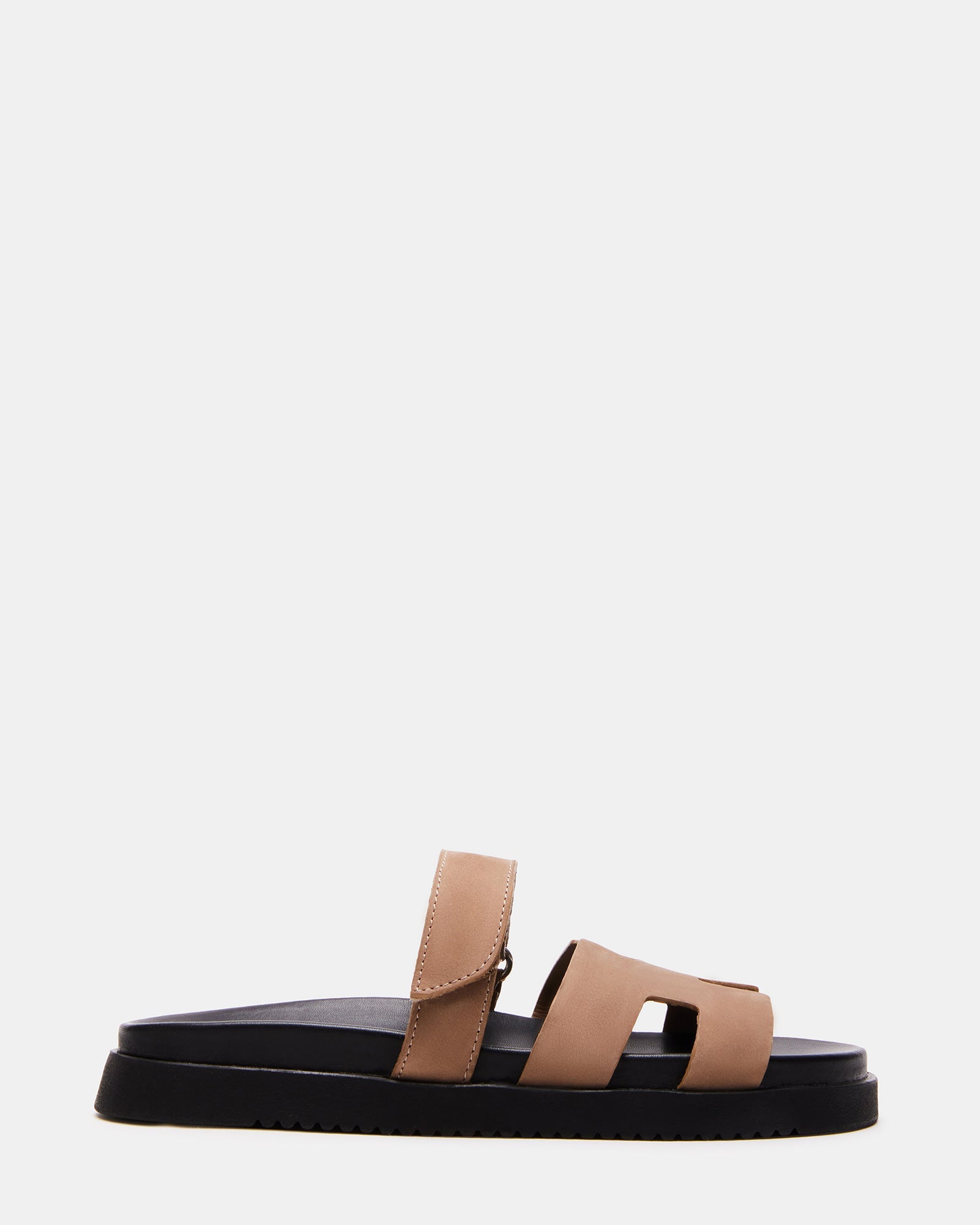 MAYVEN Tan Nubuck Flatform Slide Women's Sandal | Steve Madden