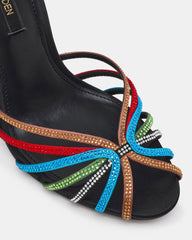 MIZUNA BLACK MULTI RHINESTONES