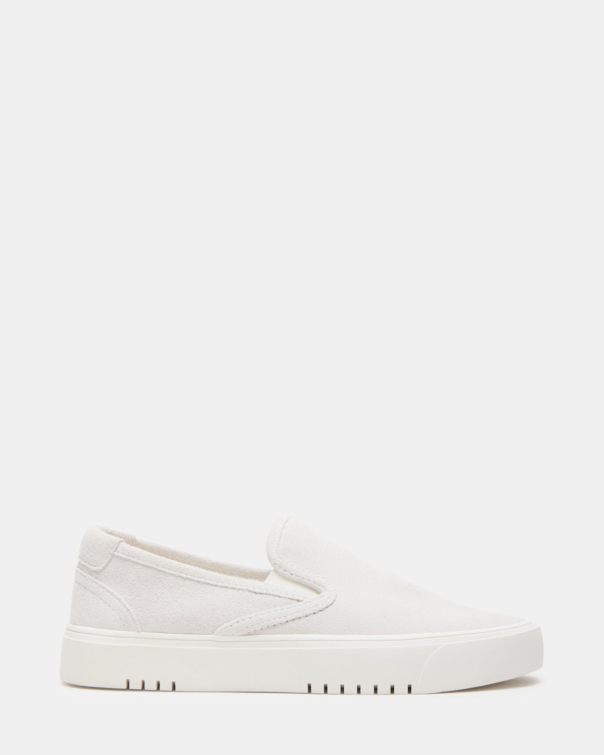 MURPHY White Suede Women's Low-Top Sneaker | Steve Madden