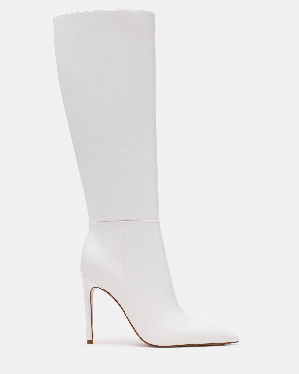 NITRO White Pointed-Toe Stiletto Heel Knee-High Women's Boot | Steve Madden