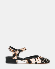 NOVIE Black/White/Multi Square-Toe Women's Block Heel | Steve Madden