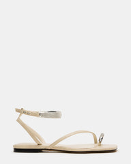 ODYSSEY-R Bone Crocodile Strappy Square-Toe Women Sandal | Steve Madden