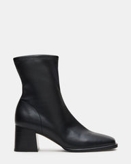 PAMMY Black Square-Toe Block Heel Women's Ankle Boot | Steve Madden