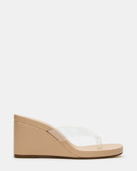 PLAYING Clear Thong Wedge Women's Sandal | Steve Madden