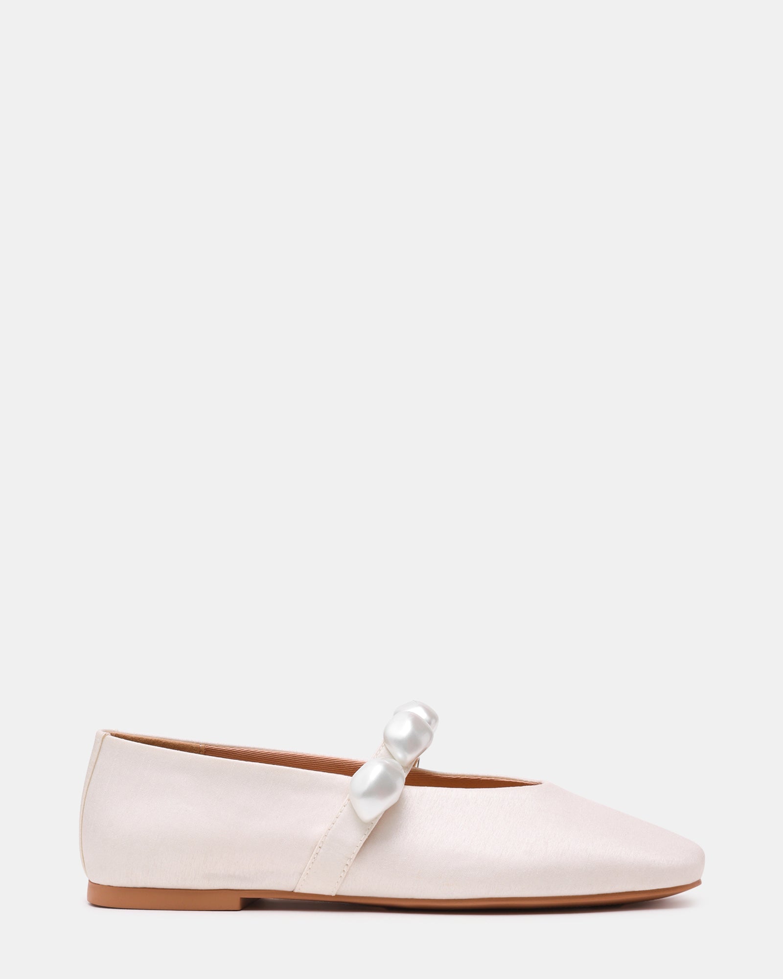 POPPIN Pearl White Mary Jane Ballet Women's Flat | Steve Madden