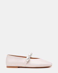 POPPIN Pearl White Mary Jane Ballet Women's Flat | Steve Madden