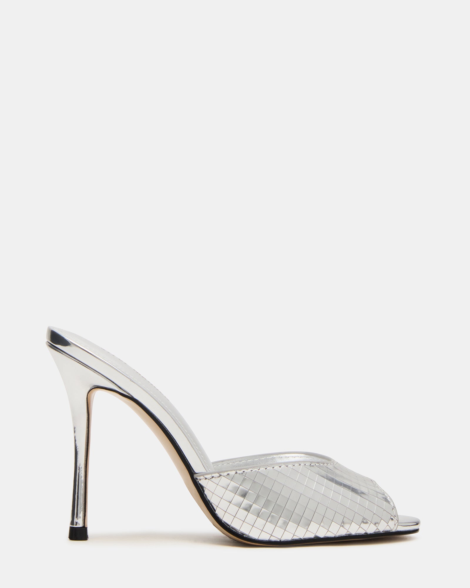 PRIYA Silver Disco Mule Women's Heel | Steve Madden