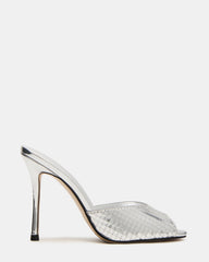 PRIYA Silver Disco Mule Women's Heel | Steve Madden