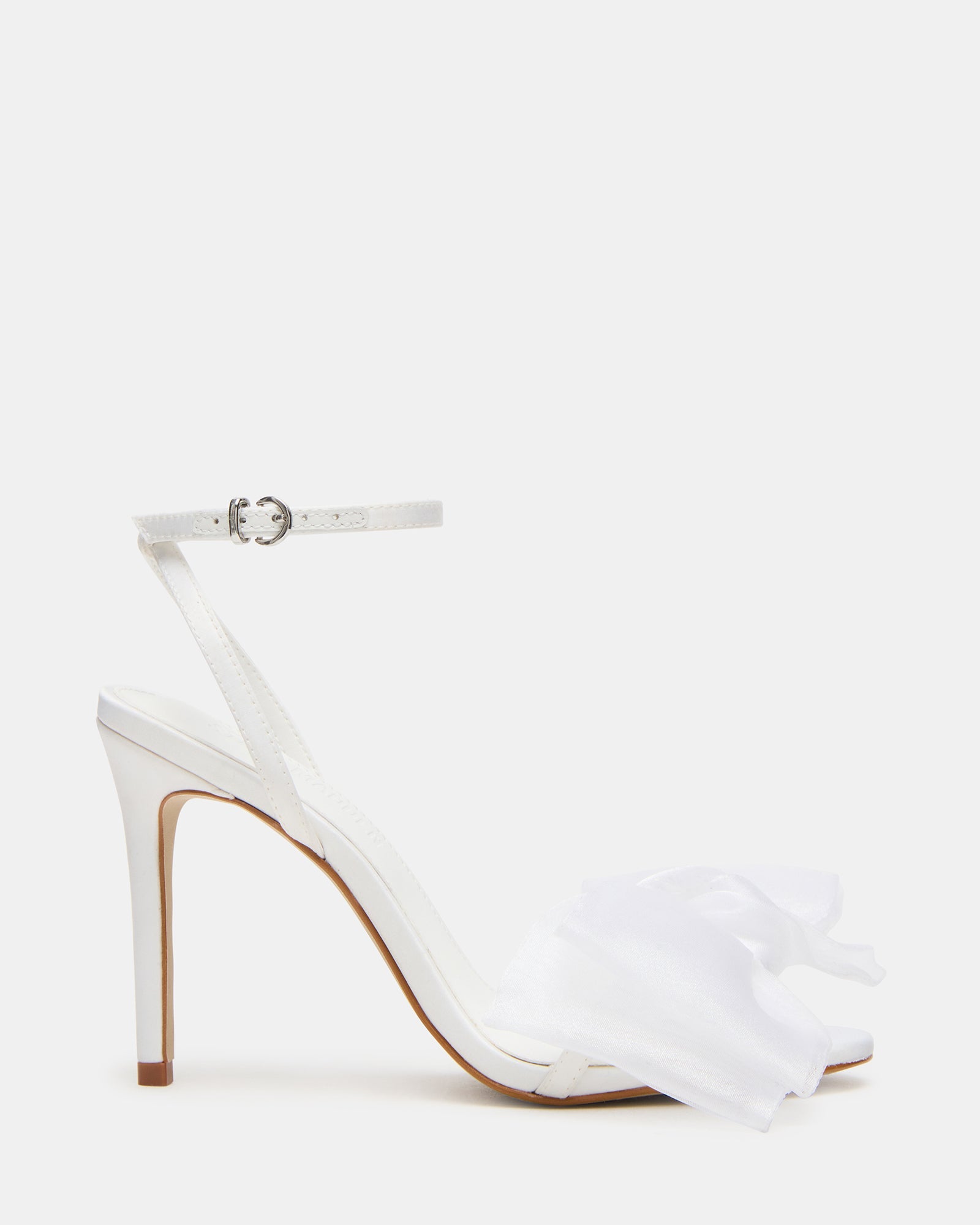 RADIANCE White Strappy Stiletto Bow Women's Heels | Steve Madden