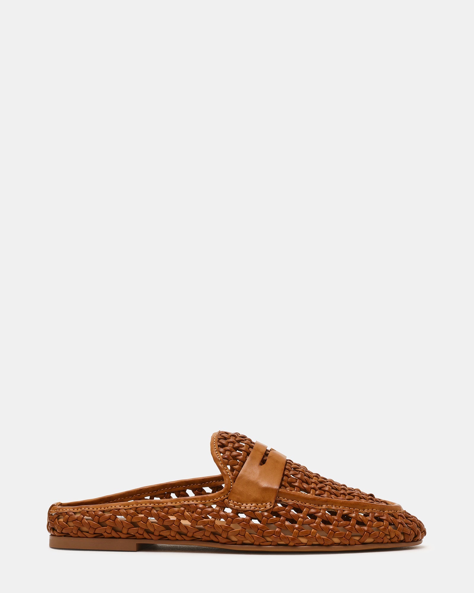 RAFE Woven Tan Slip-On Mule Women's Loafer | Steve Madden