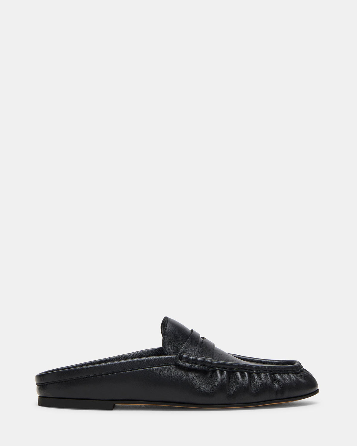 RAFE Black Leather Slip-On Mule Women's Flat | Steve Madden