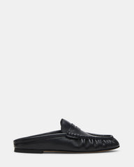 RAFE Black Leather Slip-On Mule Women's Flat | Steve Madden