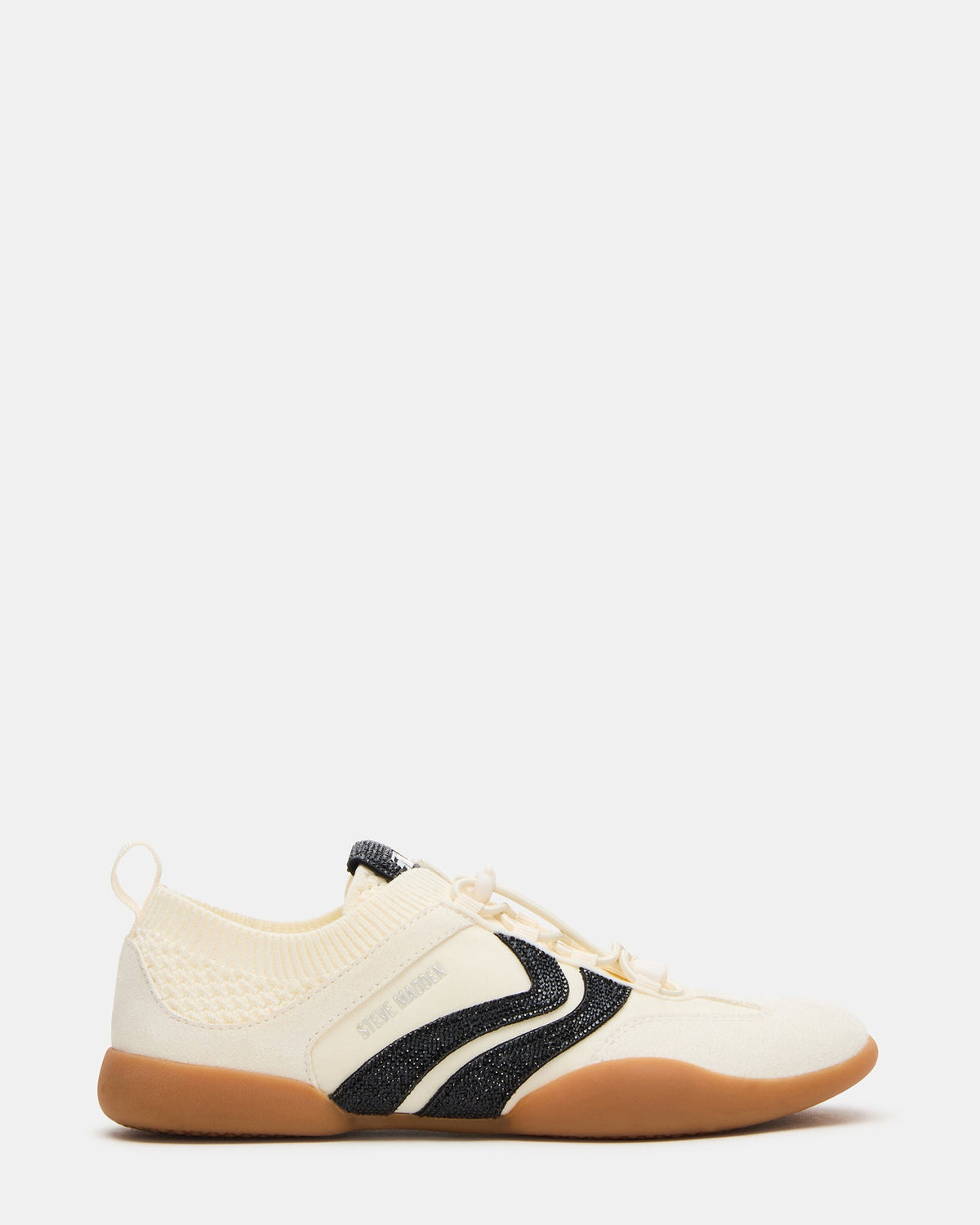 REBOOT Bone Rhinestones Low-Top Lace-Up Women's Sneaker | Steve Madden
