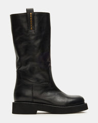 RIDGE Black Leather Studded Platform Women's Boot | Steve Madden