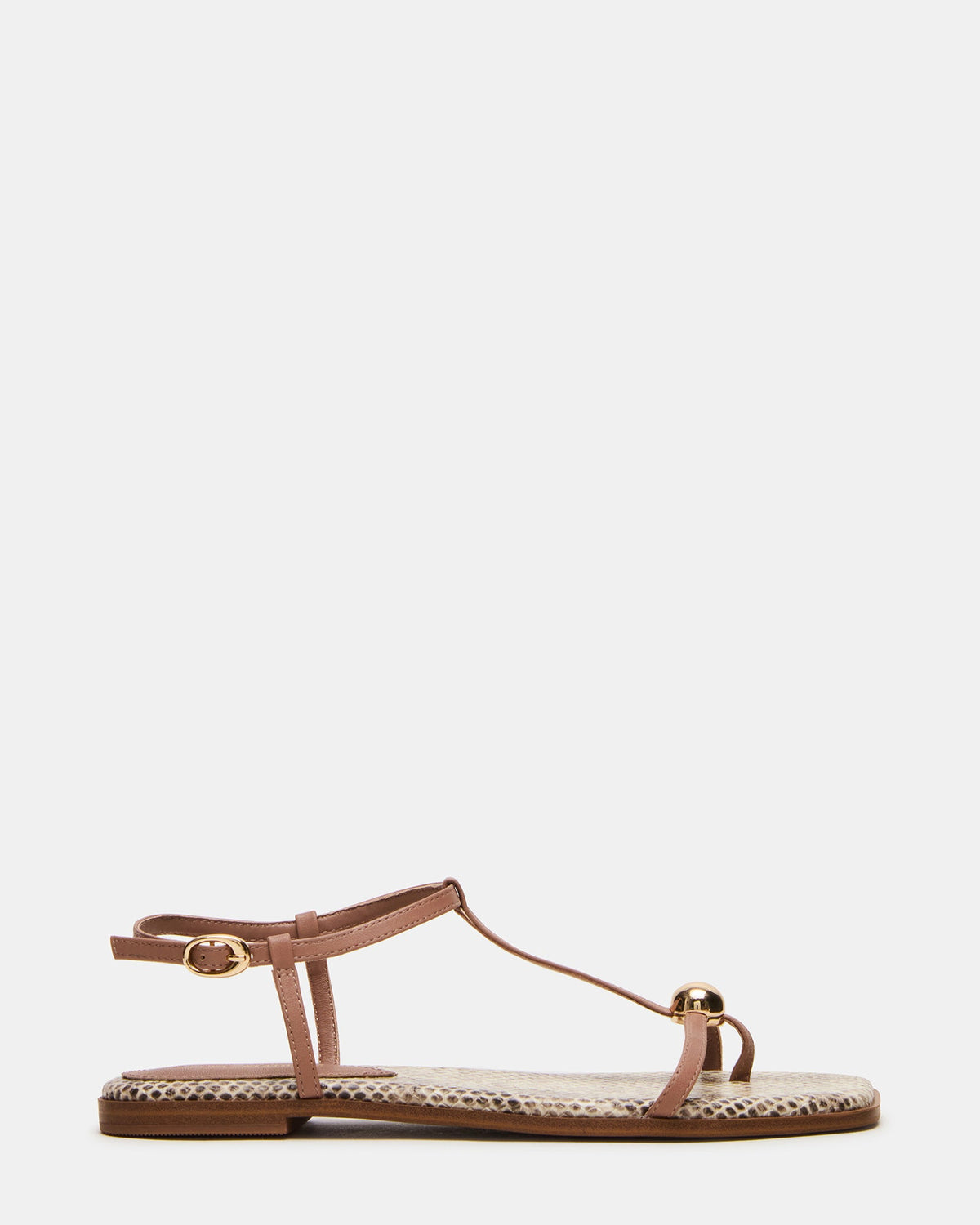 RITZY Natural Snake Square-Toe Strappy Women's Sandal | Steve Madden